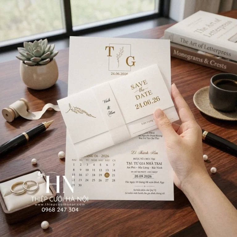In Thiệp Cưới Nam Từ Liêm – Phù Hợp Tiệc Quy Mô Lớn