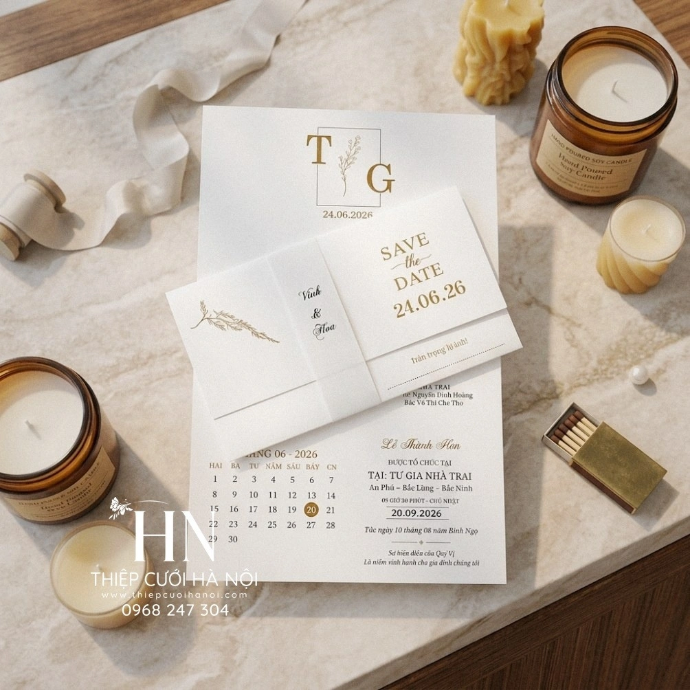 Thiệp Cưới Cổ Điển Tông Mocha, Lựa Chọn An Toàn Nhất