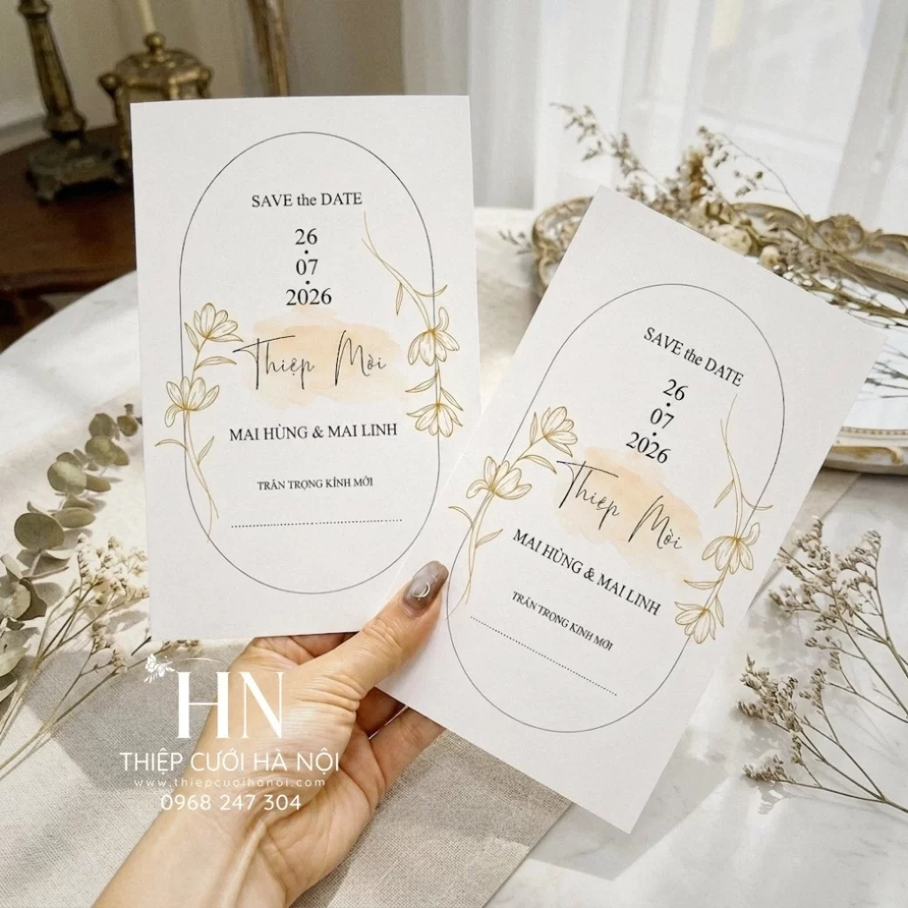 Thiệp Cưới Phong Cách Vintage, Hoài Cổ Đầy Tinh Tế