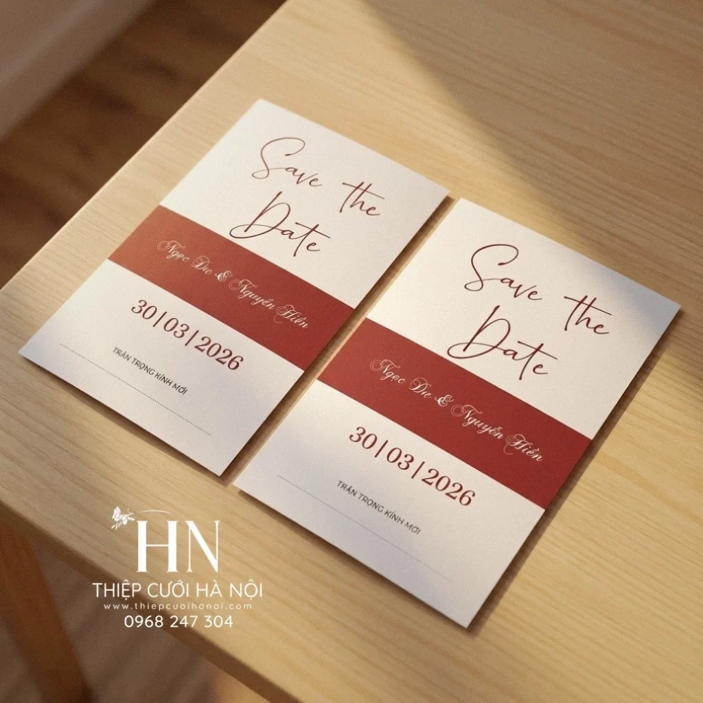 Thiệp Cưới Phong Cách Sang Trọng, Không Cần Ép Nhũ