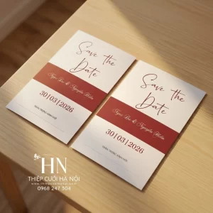 Thiệp Cưới Phong Cách Sang Trọng, Không Cần Ép Nhũ