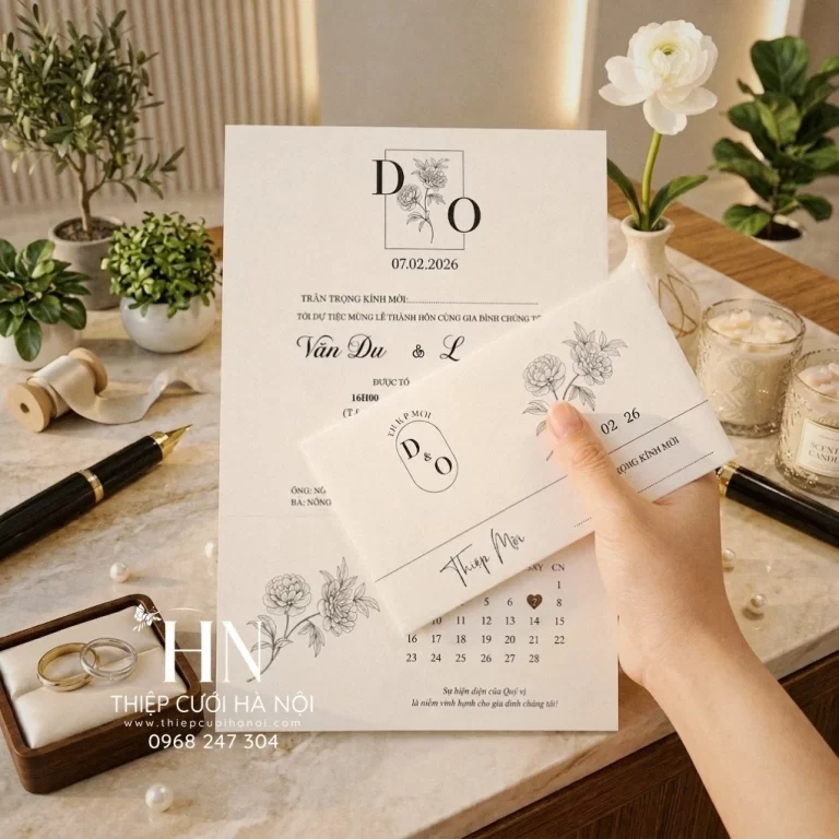 Đặt Thiệp Cưới Hà Nội Ship Đi Bắc Ninh, Hưng Yên Nhanh