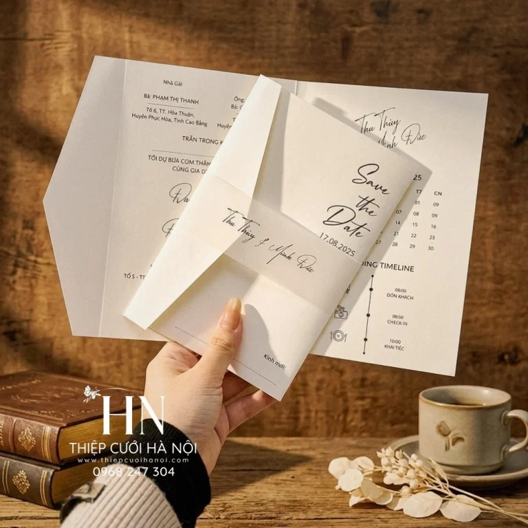In Thiệp Cưới Gia Lâm — Xưởng Ngay Tại Vinhomes Ocean Park