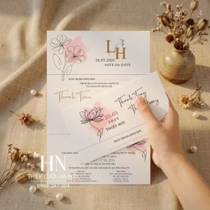 Mẫu thiệp cưới b078 qua cam on khach dam cuoi goi y theo tung ngan sach – Thiệp Cưới Hà Nội
